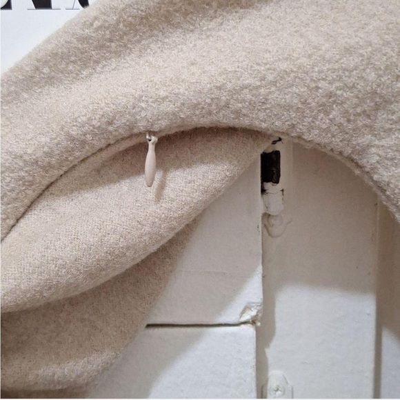 ZARA BOUCLÉ WOOL DRESS Ivory - Picture 13 of 16